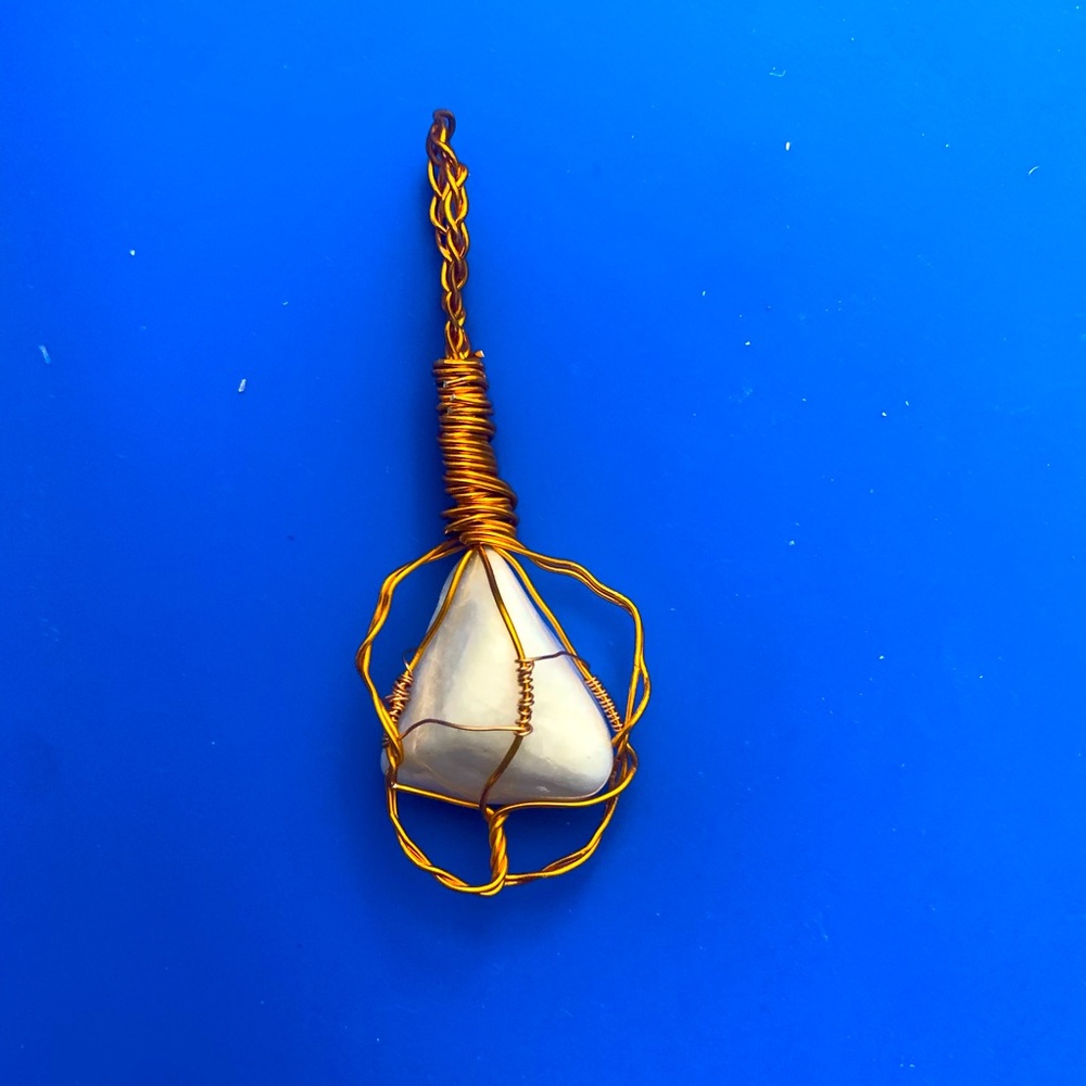 Handmade wire wrapped pendant